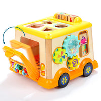 Autobús Escolar De Actividades, Madera, Didáctico 1 Pieza - 1