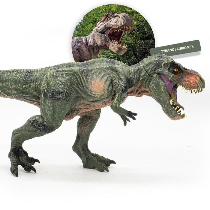 Figura de Dinosaurio Tiranosauro Rex Verde Jurassic 30 cm