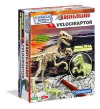 Archeojugando Velociraptor Fluorescente Ciencia Y Juego Clementoni - 1
