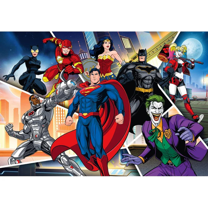 Rompecabezas 104 DC Comics Liga De La Justicia Super Frie 100 Piezas