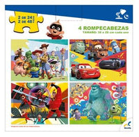 Rompecabezas 4 En 1 Multi-Pixar 24 Y 48 Piezas - 4