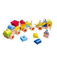 Tren De Madera- Apilable Para Bebes, Motriz, Didactico 26 Pz - 3