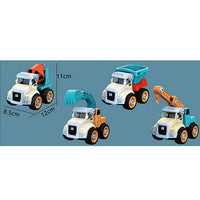 Kit 4 en 1 Vehiculos De Construcción DIY 11 cm altura - 3