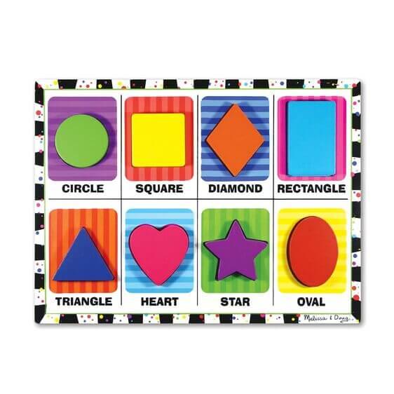 Shapes Chunky Puzzle Rompecabezas De De Madera Melissa & Doug