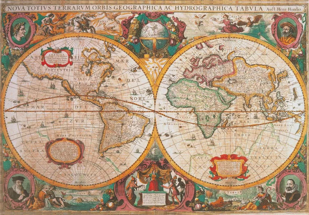 Rompecabezas Mapa Antiguo (Compact Pro-Ecología) 1000 Piezas