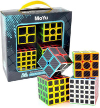 Set Cubos Magicos 2 + 3 + 4 + 5 - Carbon Fiber - 1