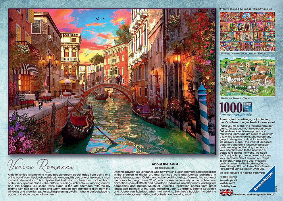 Rompecabezas Romance En Venecia 1000 Piezas