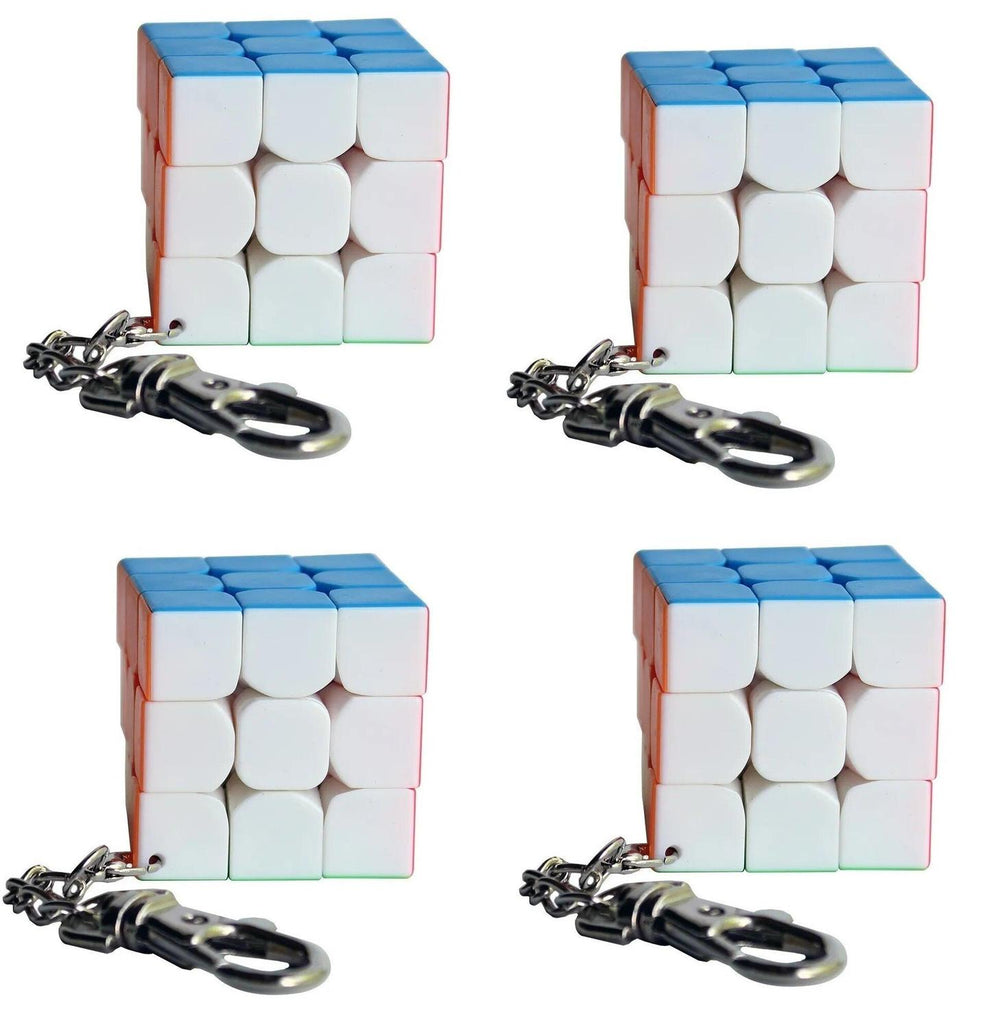 Paquete 4 Llaveros Cubo Magico 3x3 3 cm Destreza