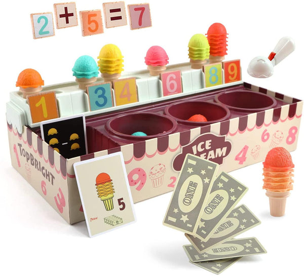 Juguete De Helados Para niños,Madera, Didactico,87 Piezas