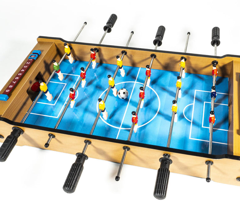 Futbolito y Hockey Juego de Mesa Portátil 2 en 1 de Madera