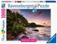 Rompecabezas Isla de Prasilin En Seychelles 1000 Piezas - 1