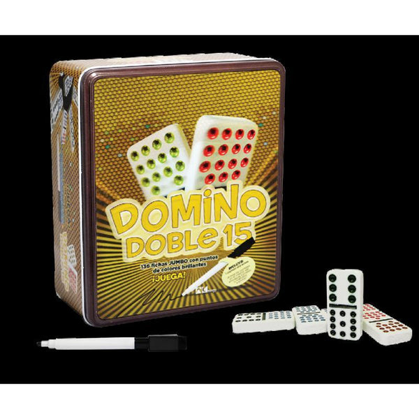 Domino Doble 15 En Caja Metalica