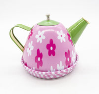 Juego de té Metálico Para Niñas diseño de Flores 19 piezas - 4