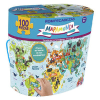 Mapa Mundial Gigante Rompecabezas De 100 Piezas Novelty - 1