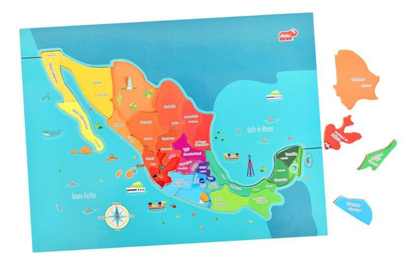 Mapa De Mexico Rompecabezas De De Madera Diako