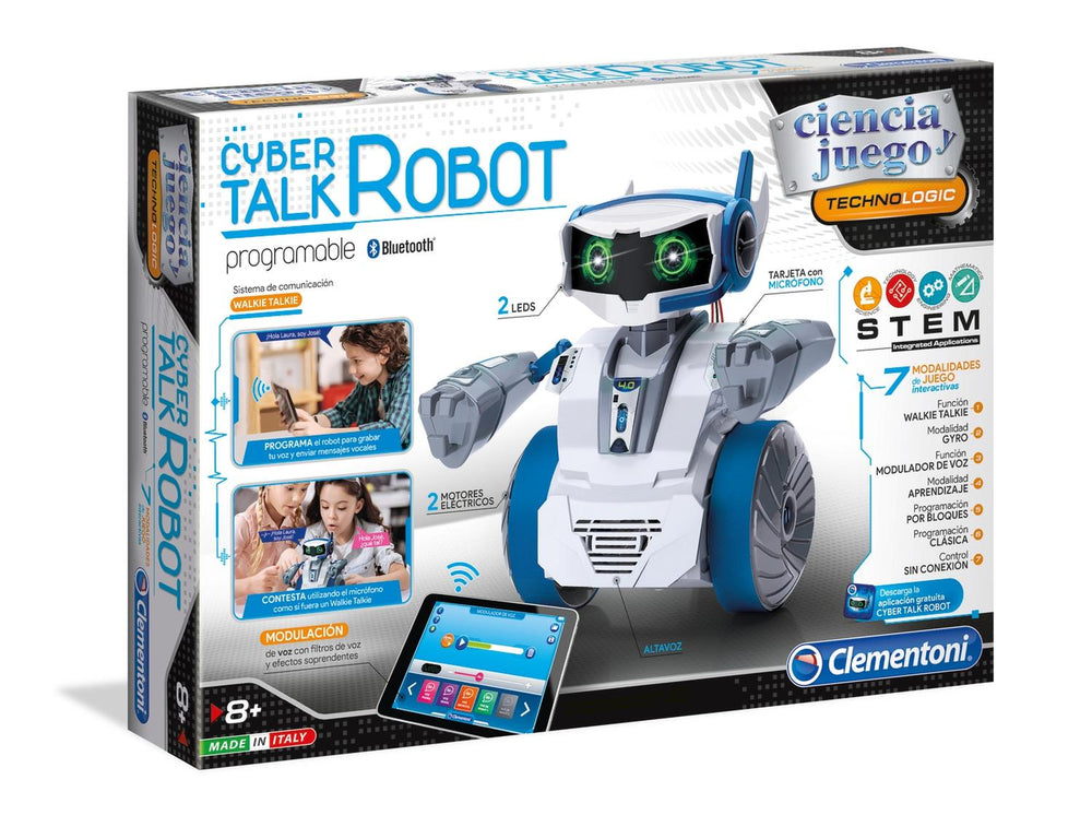 Cibertalk Robot Programable STEM Bluetooth, Altavoz, Leds