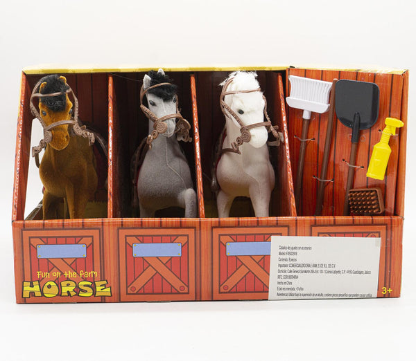 Set de Caballos con Accesorios 3 Caballos