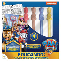 Tablero Doble Vista Con Crayones Paw Patrol armar Y Colorear - 2