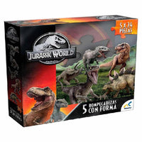 5 Rompecabezas Con Forma Jurassic World - 1