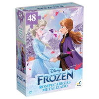 Rompecabezas Metalizado Frozen Disney 48 Piezas - 1