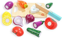 Juego De Comida De Madera- Niños, Con Tabla Para Cortar 9 pz - 1