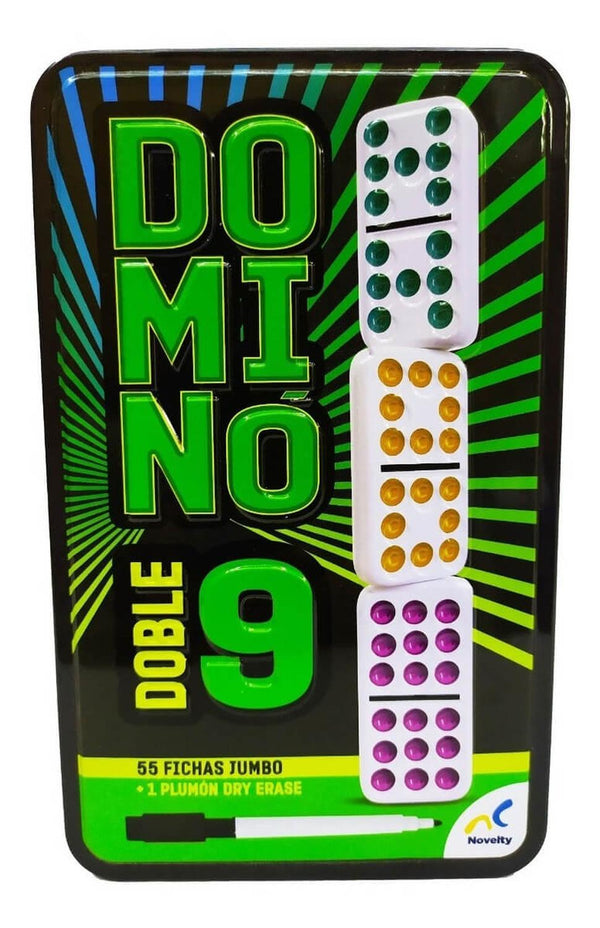 Domino Doble 9 En Caja Metalica