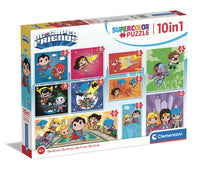Rompecabezas 10 En 1 DC Comics Super Friends 3x18,4x30 Y 1x60 Piezas - 1