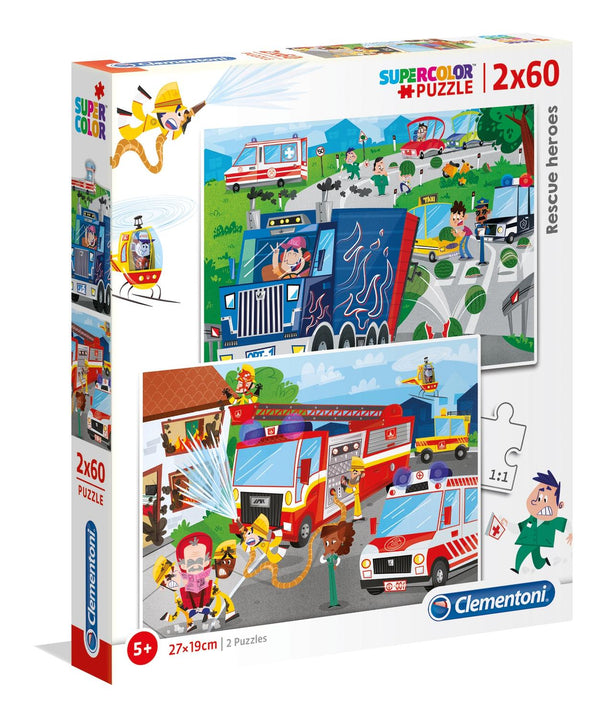 Rompecabezas Heroes Al Rescate 2X60 Clementoni
