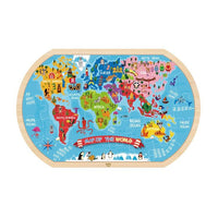 Rompecabezas De Madera Mapa Del Mundo, Infantil 36 Piezas - 2