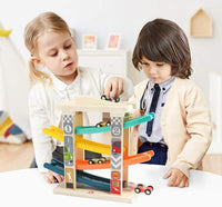 Pista de carros De Madera 4 rampas sencillas 6 Pz Top Bright - 13
