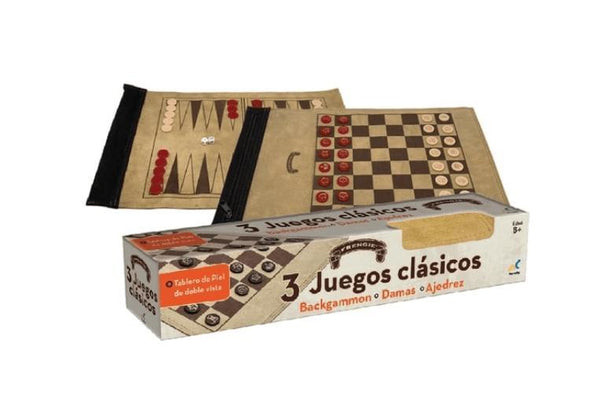 Set 3 En 1 Backgammon, Damas, Ajedrez