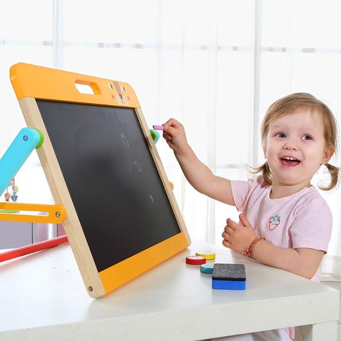 Caballete Mágico de Madera, De Mesa,Niños,Magnético,Borrable