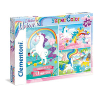 Rompecabezas Unicornios Brillantes 3X48 Piezas Clementoni - 1