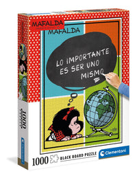 Rompecabezas Mafalda Blackboard Mundo Quino 1000 piezas Clementoni - 1