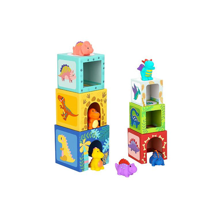 Juego De Bloques Apilables- Dinosaurios 12 Pz Nesting Boxes