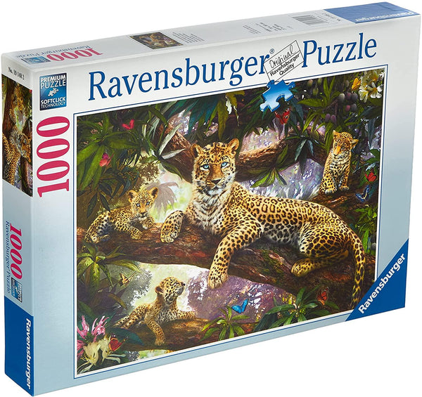 Rompecabezas Familia de Leopardos 1000 Piezas