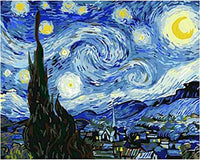 Kit Pinta Por Numero Noche Estrellada 2 DIY Arte - 1