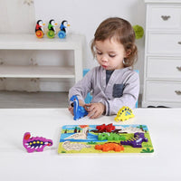 Rompecabezas Chunky Puzzle- Dinosaurios Madera 8 Pz+18 meses - 3