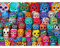 Rompecabezas Calaveras De Colores 1000 Piezas - 2