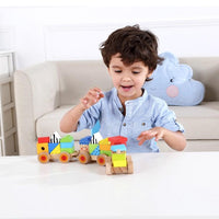 Tren De Madera- Apilable Para Bebes, Motriz, Didactico 26 Pz - 2