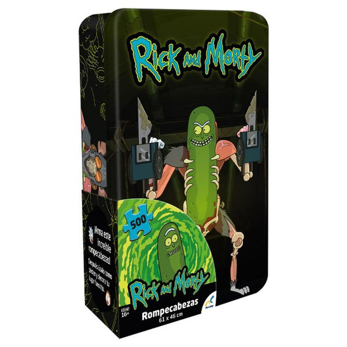 Rompecabezas Rick And Morty En Estuche Metalico 500 Piezas