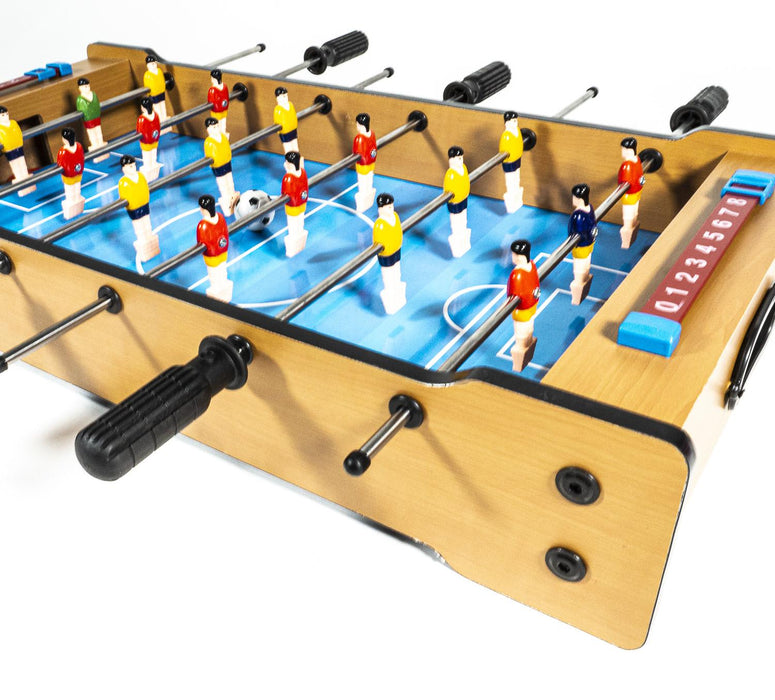 Futbolito y Hockey Juego de Mesa Portátil 2 en 1 de Madera