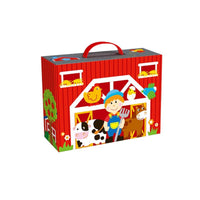 Maleta De Granja, Animales + Accesorios, Madera -17 Pz Chunk - 2