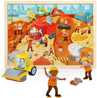 Rompecabezas De Madera Para Niños, Construcción 48 Pz - 2