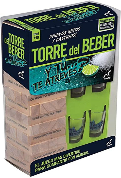 Juego De Bebida Torre Del Beber Madera +18 años