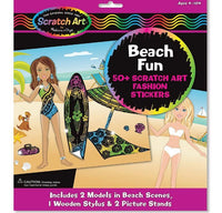 BEACH FUN SCRATCH ART FASHION STICKER SC - 1