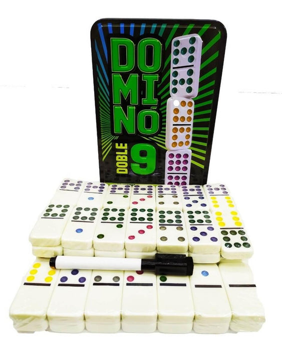 Domino Doble 9 En Caja Metalica