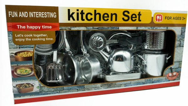 Juguete de Cocina Infantil con 11 Piezas de Metal Chef