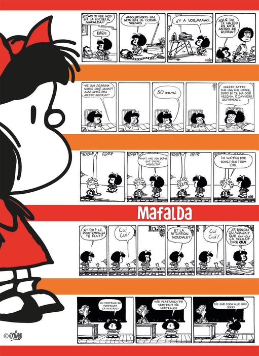 Rompecabezas Mafalda Tira Cómica Quino 500 piezas Clementoni