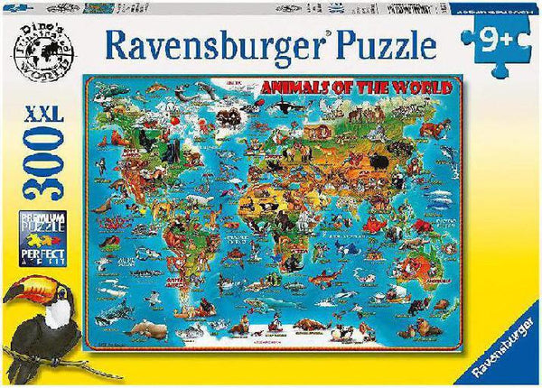 Mapa Animales Del Mundo Rompecabezas De 300 Piezas Ravensburger